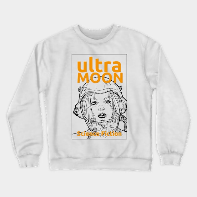 YELLOW ULTRA MOON sci-fi travel to the moon Crewneck Sweatshirt by andres uran